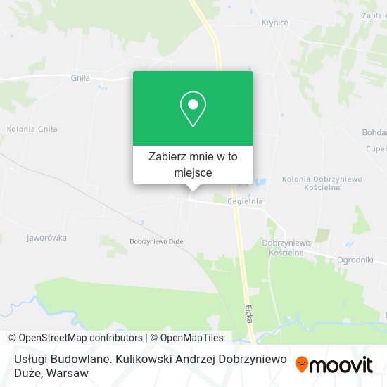 Mapa Usługi Budowlane. Kulikowski Andrzej Dobrzyniewo Duże