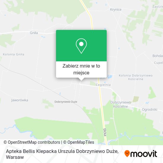 Mapa Apteka Bellis Klepacka Urszula Dobrzyniewo Duże