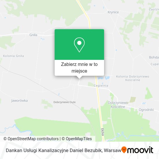 Mapa Dankan Usługi Kanalizacyjne Daniel Bezubik