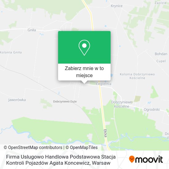 Mapa Firma Uslugowo Handlowa Podstawowa Stacja Kontroli Pojazdów Agata Koncewicz