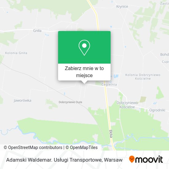 Mapa Adamski Waldemar. Usługi Transportowe