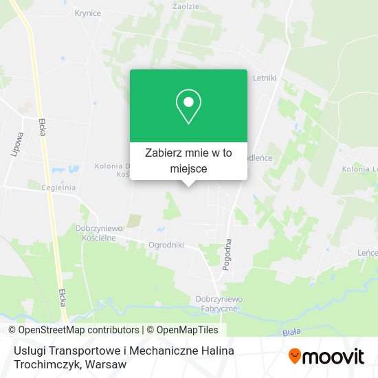 Mapa Uslugi Transportowe i Mechaniczne Halina Trochimczyk