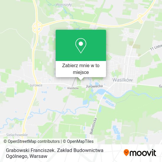 Mapa Grabowski Franciszek. Zakład Budownictwa Ogólnego