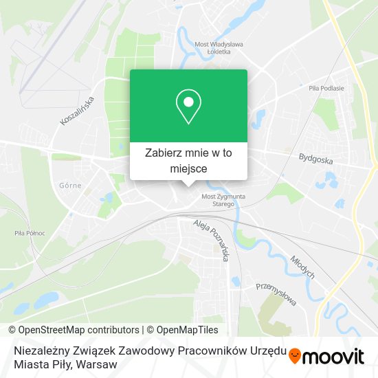 Mapa Niezależny Związek Zawodowy Pracowników Urzędu Miasta Piły