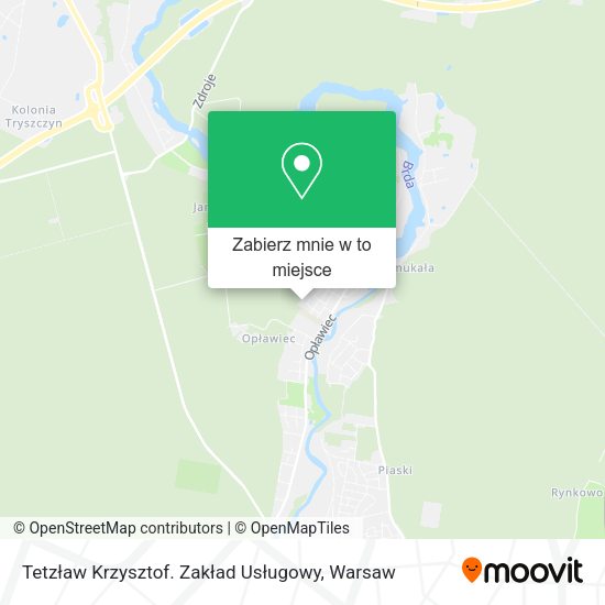 Mapa Tetzław Krzysztof. Zakład Usługowy