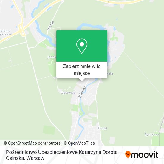 Mapa Pośrednictwo Ubezpieczeniowe Katarzyna Dorota Osińska