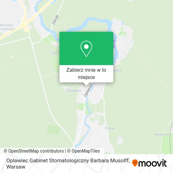 Mapa Oplawiec Gabinet Stomatologiczny Barbara Musolff