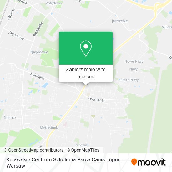 Mapa Kujawskie Centrum Szkolenia Psów Canis Lupus