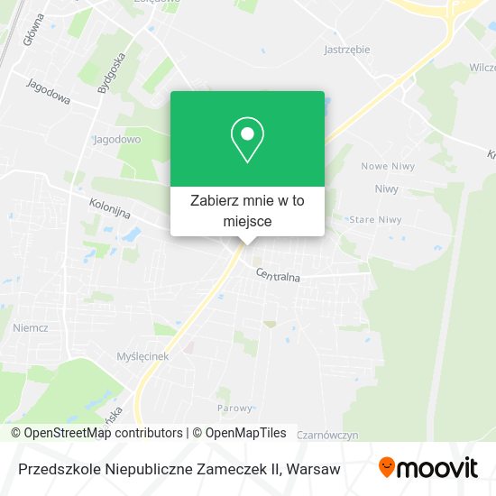 Mapa Przedszkole Niepubliczne Zameczek II