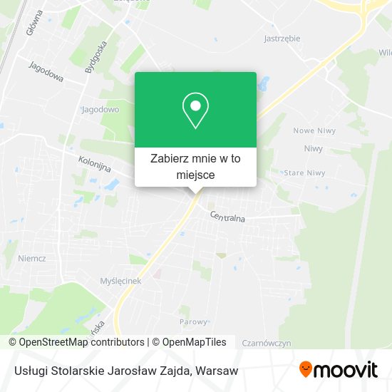 Mapa Usługi Stolarskie Jarosław Zajda