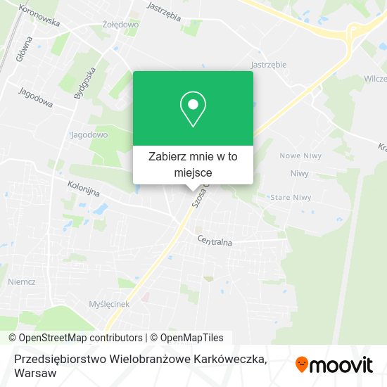 Mapa Przedsiębiorstwo Wielobranżowe Karkóweczka