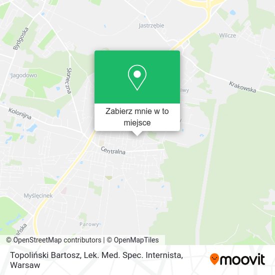 Mapa Topoliński Bartosz, Lek. Med. Spec. Internista