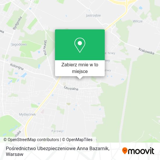 Mapa Pośrednictwo Ubezpieczeniowe Anna Bazarnik