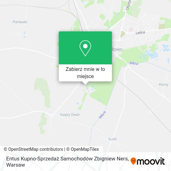 Mapa Entus Kupno-Sprzedaż Samochodów Zbigniew Ners