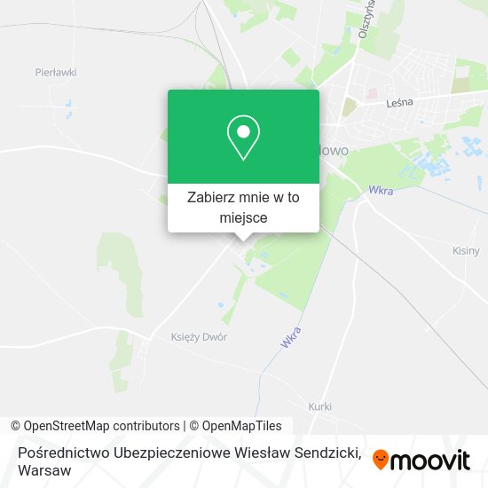 Mapa Pośrednictwo Ubezpieczeniowe Wiesław Sendzicki