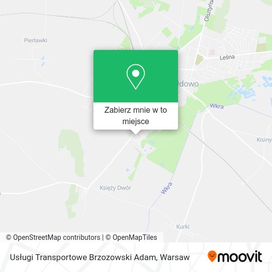 Mapa Usługi Transportowe Brzozowski Adam