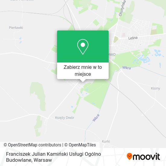 Mapa Franciszek Julian Kamiński Usługi Ogólno Budowlane