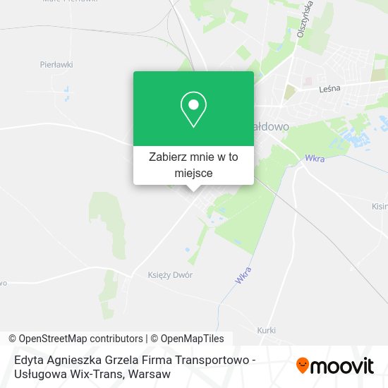 Mapa Edyta Agnieszka Grzela Firma Transportowo - Usługowa Wix-Trans