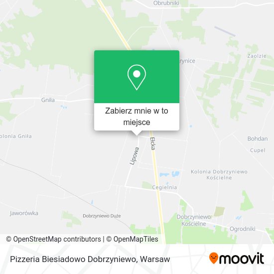 Mapa Pizzeria Biesiadowo Dobrzyniewo