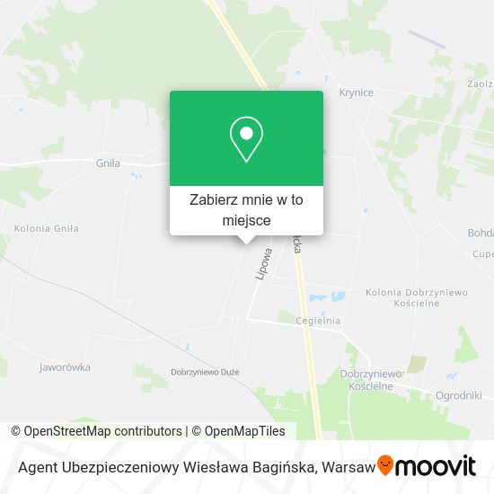 Mapa Agent Ubezpieczeniowy Wiesława Bagińska