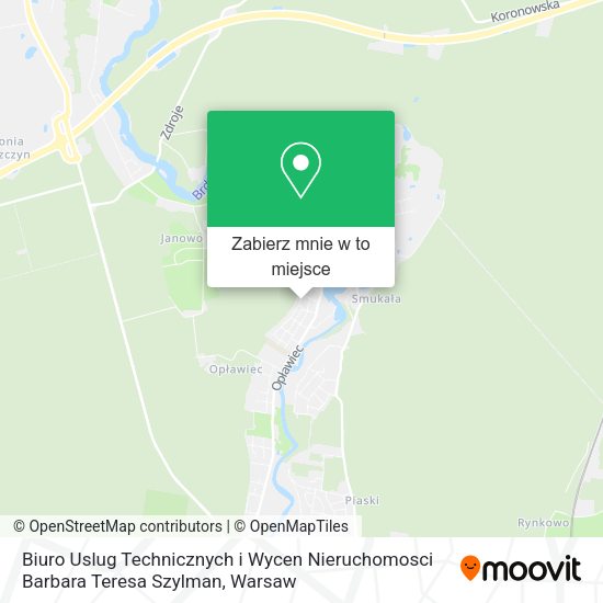 Mapa Biuro Uslug Technicznych i Wycen Nieruchomosci Barbara Teresa Szylman