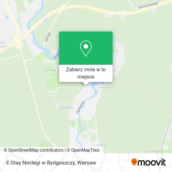 Mapa E-Stay Noclegi w Bydgoszczy