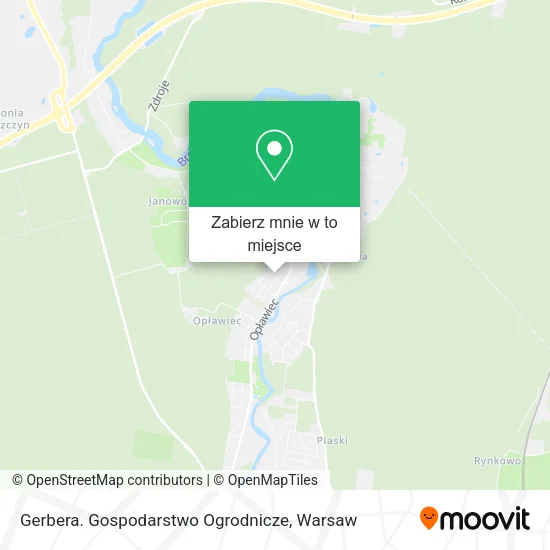 Mapa Gerbera. Gospodarstwo Ogrodnicze