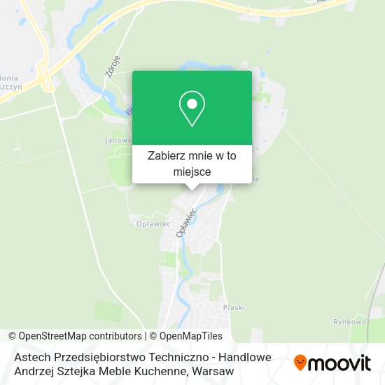 Mapa Astech Przedsiębiorstwo Techniczno - Handlowe Andrzej Sztejka Meble Kuchenne