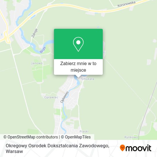 Mapa Okregowy Osrodek Doksztalcania Zawodowego