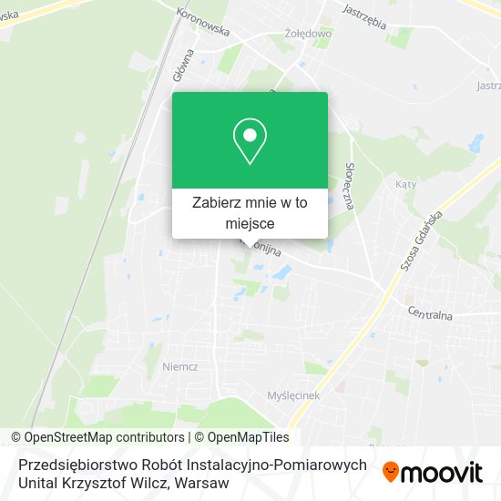 Mapa Przedsiębiorstwo Robót Instalacyjno-Pomiarowych Unital Krzysztof Wilcz