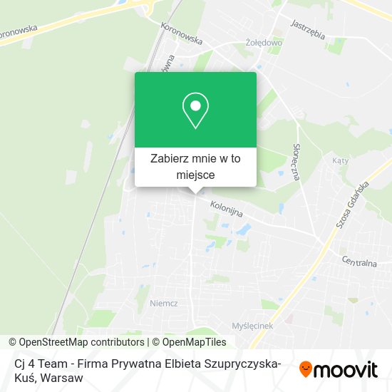 Mapa Cj 4 Team - Firma Prywatna Elbieta Szupryczyska-Kuś