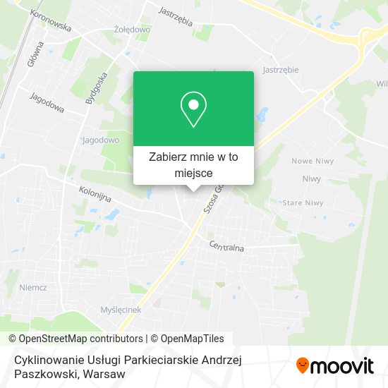 Mapa Cyklinowanie Usługi Parkieciarskie Andrzej Paszkowski