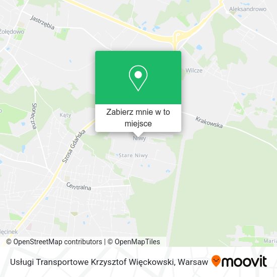 Mapa Usługi Transportowe Krzysztof Więckowski