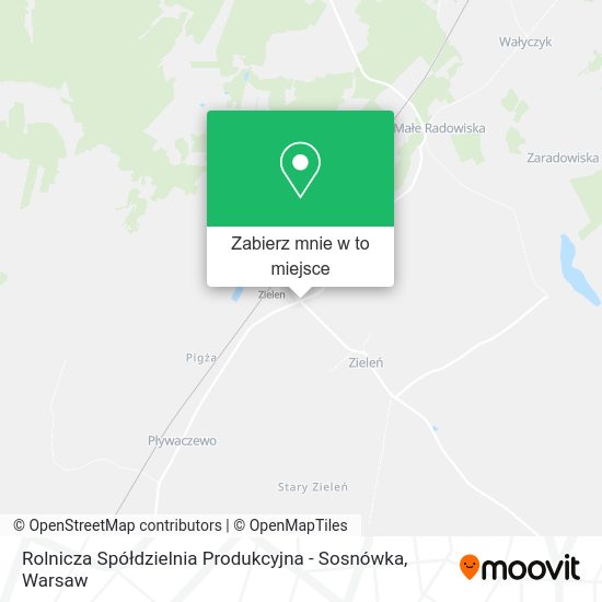 Mapa Rolnicza Spółdzielnia Produkcyjna - Sosnówka