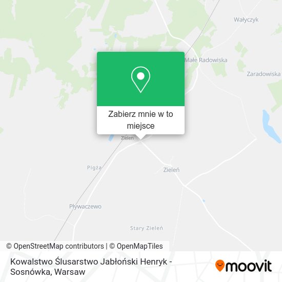 Mapa Kowalstwo Ślusarstwo Jabłoński Henryk - Sosnówka