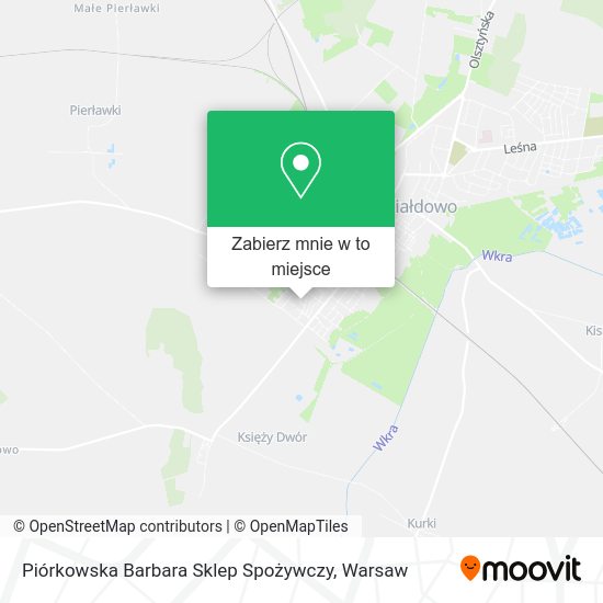 Mapa Piórkowska Barbara Sklep Spożywczy