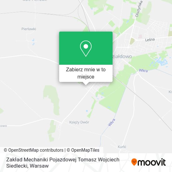 Mapa Zakład Mechaniki Pojazdowej Tomasz Wojciech Siedlecki