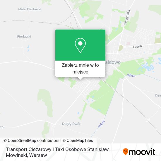 Mapa Transport Ciezarowy i Taxi Osobowe Stanislaw Mowinski