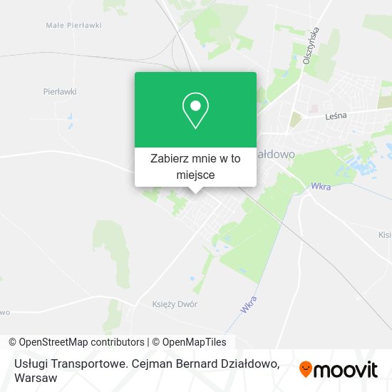 Mapa Usługi Transportowe. Cejman Bernard Działdowo