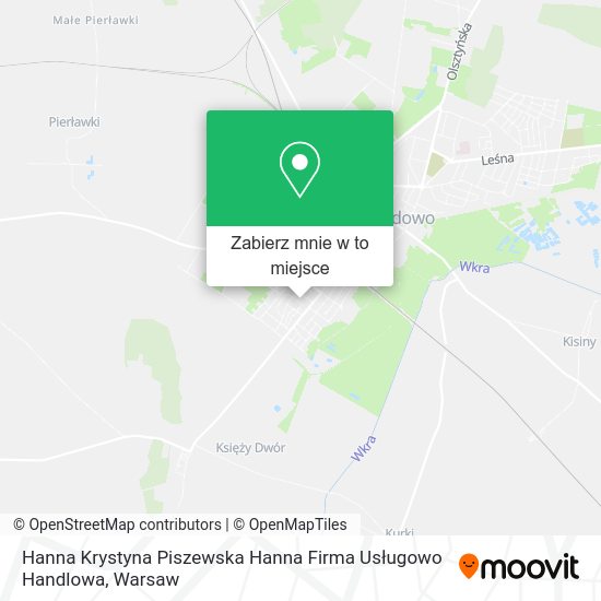 Mapa Hanna Krystyna Piszewska Hanna Firma Usługowo Handlowa