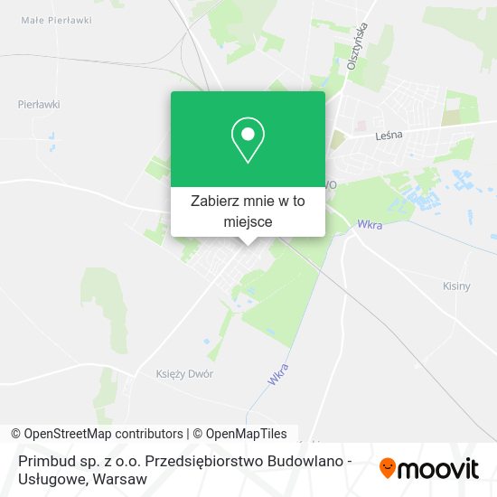 Mapa Primbud sp. z o.o. Przedsiębiorstwo Budowlano - Usługowe