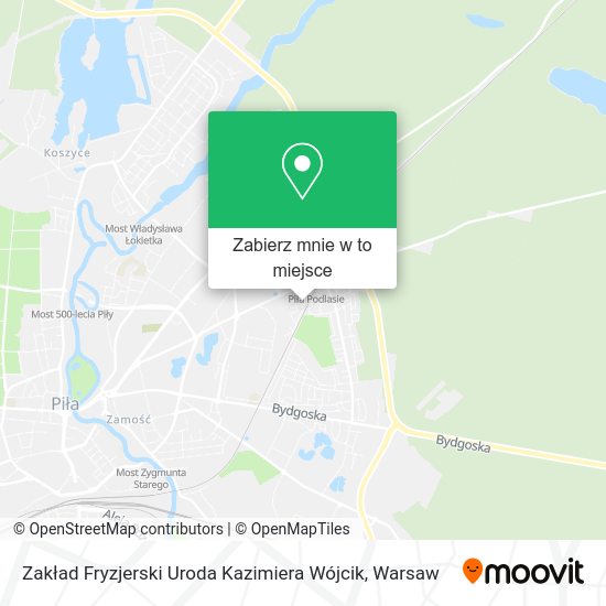 Mapa Zakład Fryzjerski Uroda Kazimiera Wójcik