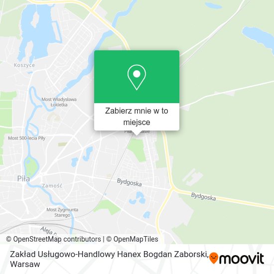 Mapa Zakład Usługowo-Handlowy Hanex Bogdan Zaborski