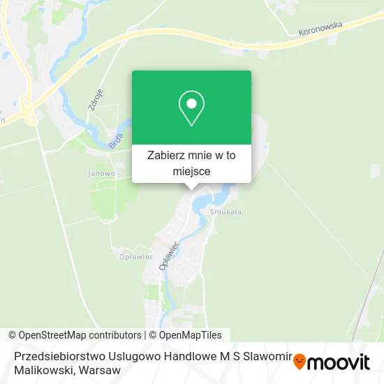 Mapa Przedsiebiorstwo Uslugowo Handlowe M S Slawomir Malikowski