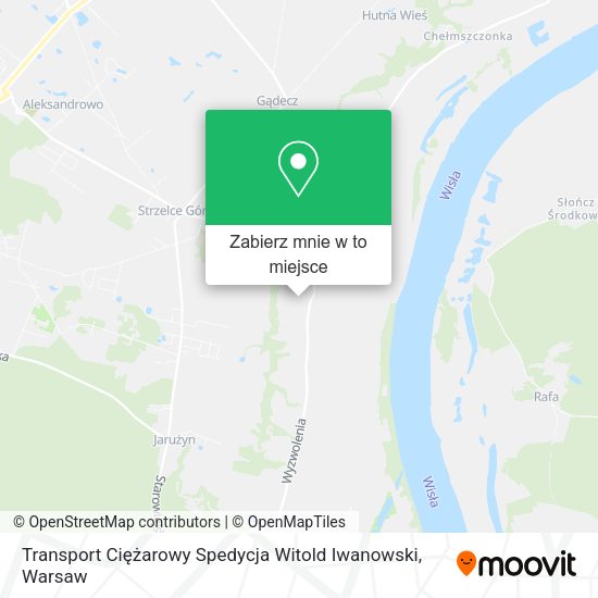 Mapa Transport Ciężarowy Spedycja Witold Iwanowski