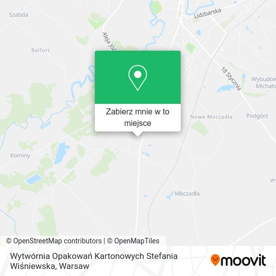 Mapa Wytwórnia Opakowań Kartonowych Stefania Wiśniewska