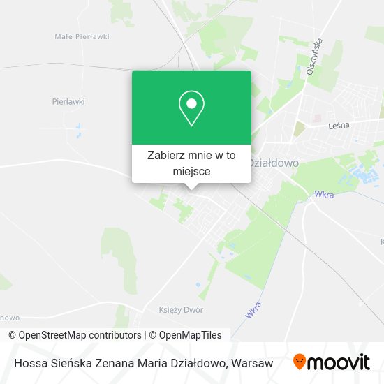 Mapa Hossa Sieńska Zenana Maria Działdowo