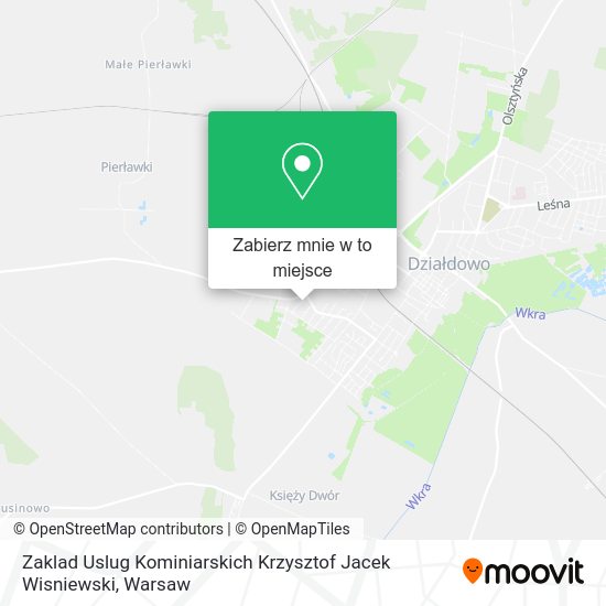 Mapa Zaklad Uslug Kominiarskich Krzysztof Jacek Wisniewski