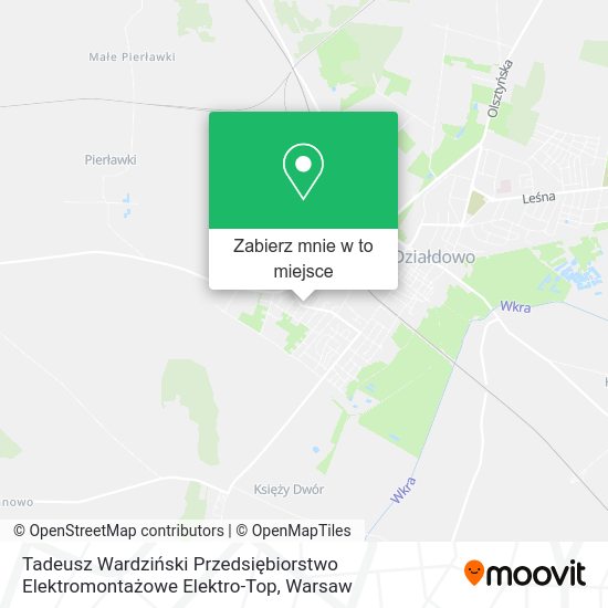 Mapa Tadeusz Wardziński Przedsiębiorstwo Elektromontażowe Elektro-Top