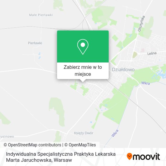 Mapa Indywidualna Specjalistyczna Praktyka Lekarska Marta Jaruchowska